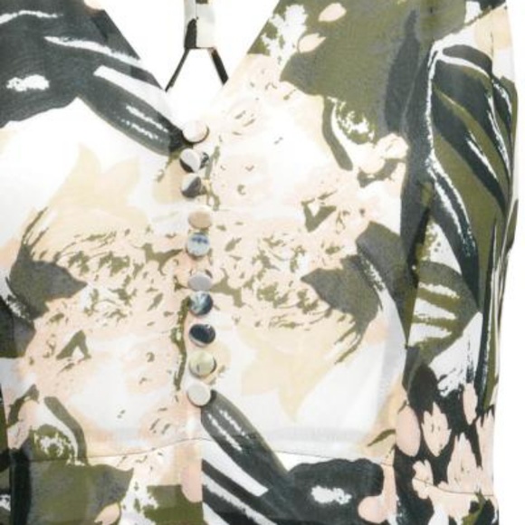Hm Botanical Leaf Maxi Dress 